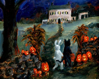 Trick or Treat Halloween Art Digital Print