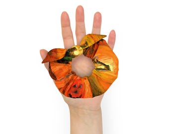 Elástico de cabelo vintage Jack O' Lantern: elástico de cabelo assustador para o Halloween