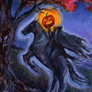 Sleepy Hohle Headless Horseman 8 x 10 Inch Halloween Kunstdruck