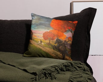 Sleepy Hollow Headless Horseman Pillow Case: Spooky Halloween Decor