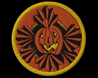 Halloween Jack O Lantern Patch: Aufbügelbare Applikation