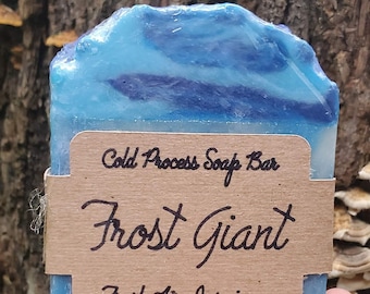 Frost Giant's Lair Soap Bar| Fantasy Inspired Cold Process Soap| Dungeons and Dragons Gift Idea| Blue Fantasy Soap| TTRPG Soap