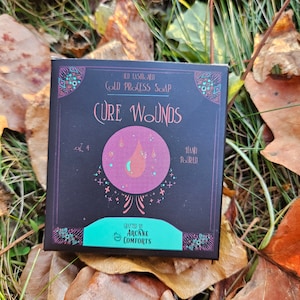 Cure Wounds Cold Process Soap bar| Witchy Spell Book Gift| Fantasy Self Care| Handmade Red Soap| Dungeons and Dragons Inspired