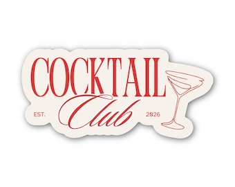 Cocktail Club sticker - scrapbook