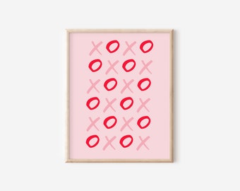 XOXO Set Print - Digital Print Download - 2 Prints - Love Print - Valentines Print - Trendy Art