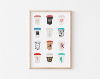 Toronto Coffee Shop Print 2.0 | Toronto Cafe Print | Coffee Cup Print | Coffee Print | Coffee Gift | Cafe Print | Toronto Print