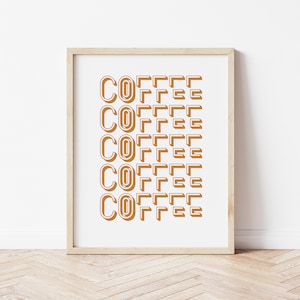 Coffee Print | Coffee Art | Coffee Wall Art | Coffee Gift | Coffee Text | Coffee Typographic Print | Minimalist Art | Coffee Bar Art