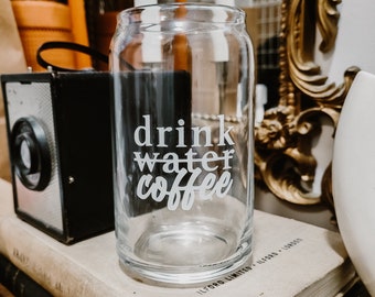 Drink Coffee Cup, Beer Can Glass, Iced Coffee Cup, 16 oz Glass