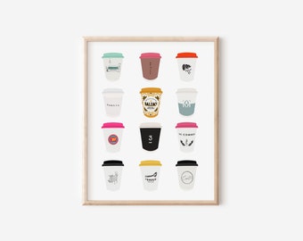 Toronto Coffee Shop Print 4.0 | Toronto Cafe Print | Coffee Cup Print | Coffee Print | Coffee Gift | Cafe Print | Toronto Print | Canada Art