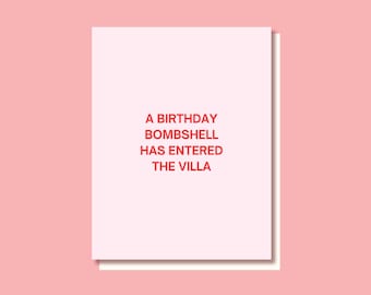 Birthday Bombshell Card, Greeting Card