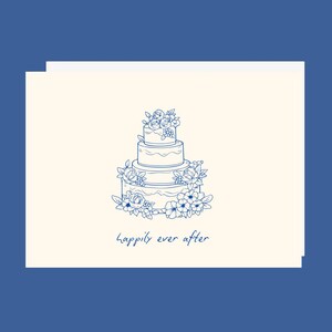 Carte de félicitations, carte de gâteau de mariage, pour toujours