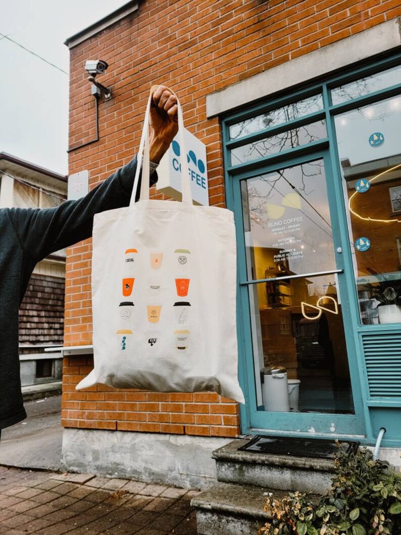 Tote Bag Toronto V3 Coffee Shops Tote Bag 15 X Etsy