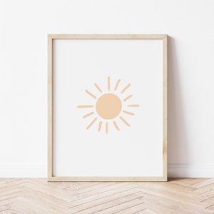 Sun Print - Nursery Art - Boho Art - Boho Print - Sun Illustration - Baby Room Print - Art Prints