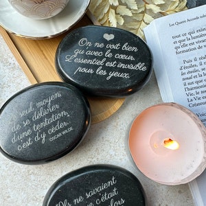 galet "citation" - cadeau personnalisé
