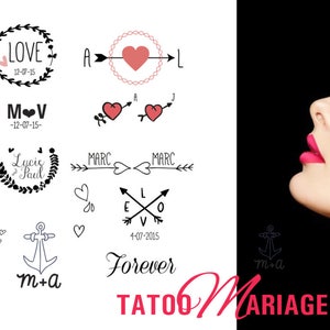 lot 15 Tatouages temporaire mariage image 2