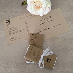 15 faire-part mariage tablette chocolat