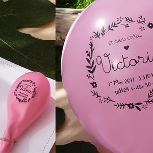 100 faire-part ballons personnalisés + carte