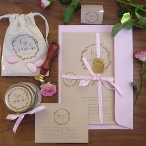 oro e invito matrimonio kraft