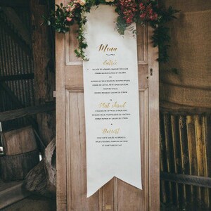 menu tissu mariage
