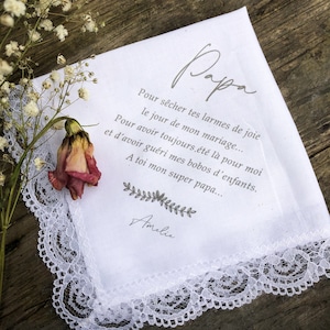 Mouchoir - texte personnalisé - cadeau papa ou maman