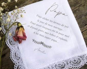 Handkerchief - personalized text - mom or dad gift