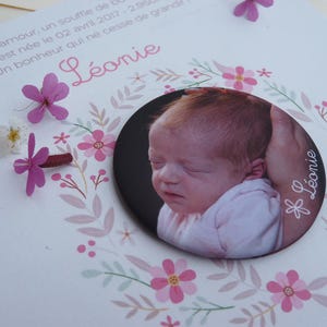 50 faire-part naissance - badge et cartel