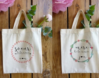 Tote bag personalizzata per matrimoni "famiglia"