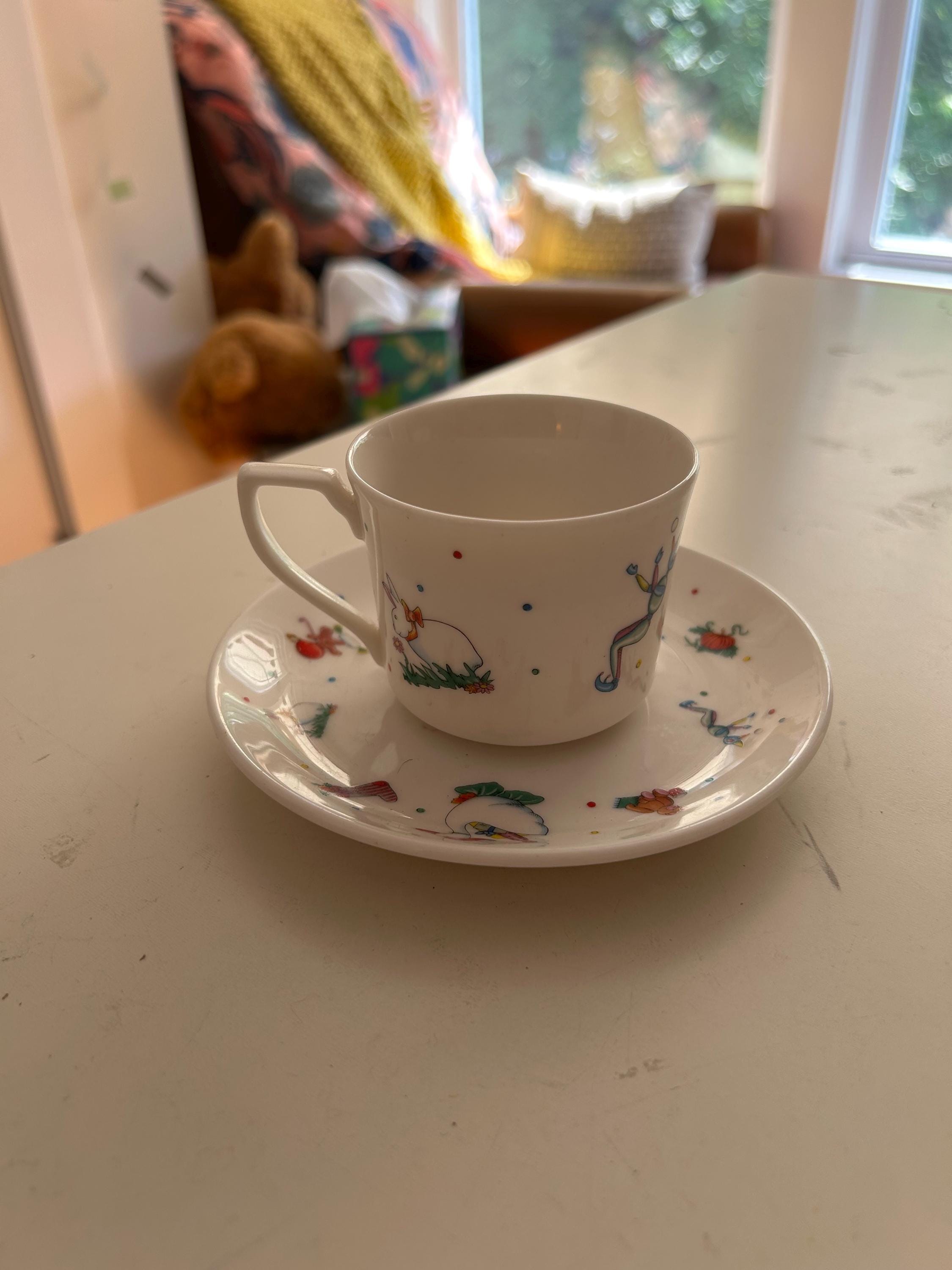 Vintage KFC Children's Porcelain Cup and Saucer Set From Christmas