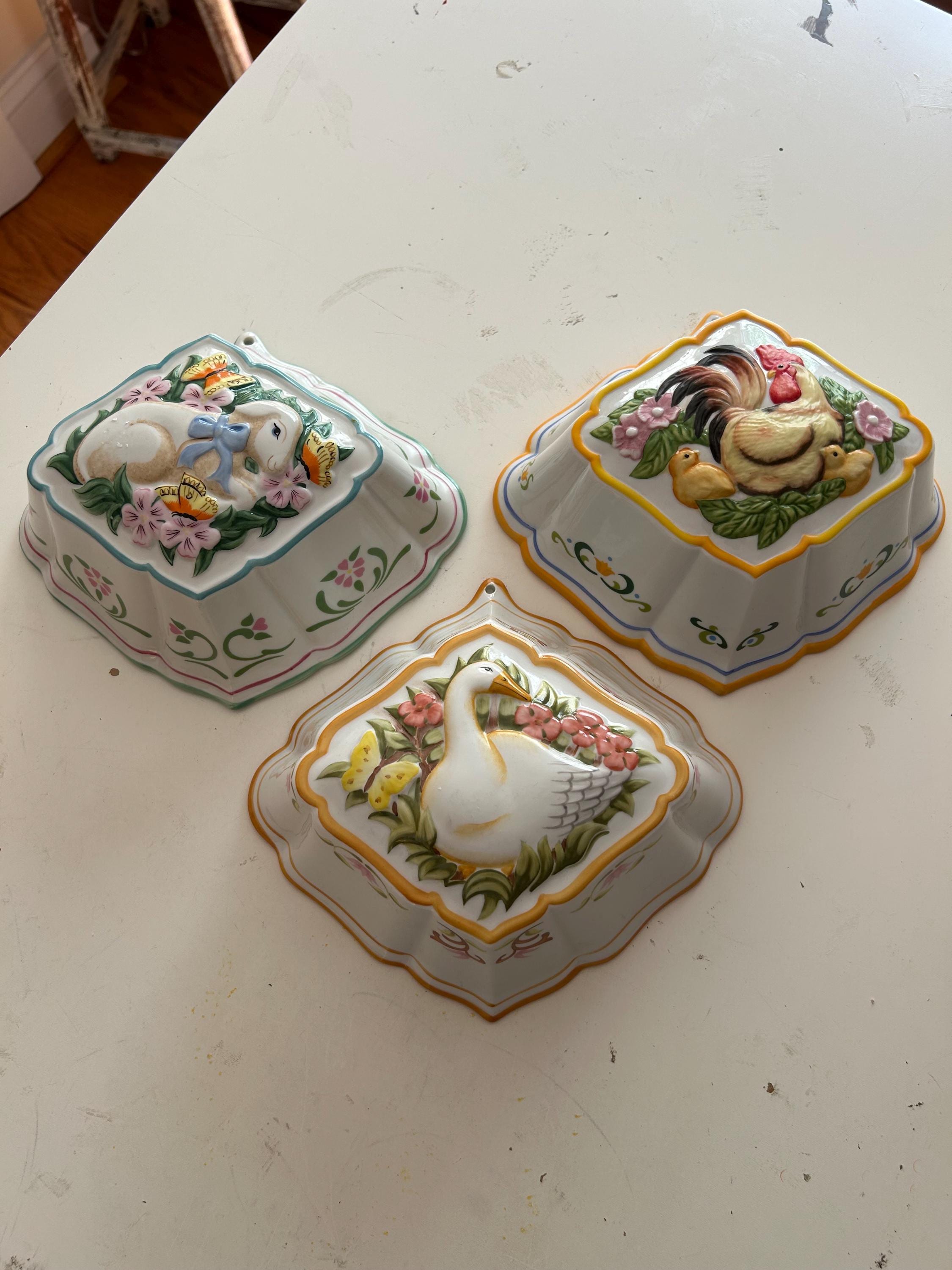 Vintage Le Cordon Bleu Sheep, Rooster or Goose Hanging Ceramic