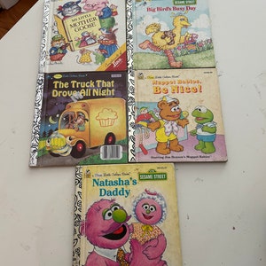 Small a Little Golden Books; Vintage Children&#39;s Books; Collectible Books; 1980&#39;s/90&#39;s - Mother Goose, Big Bird, Truck, Muppet Babies, Daddy
