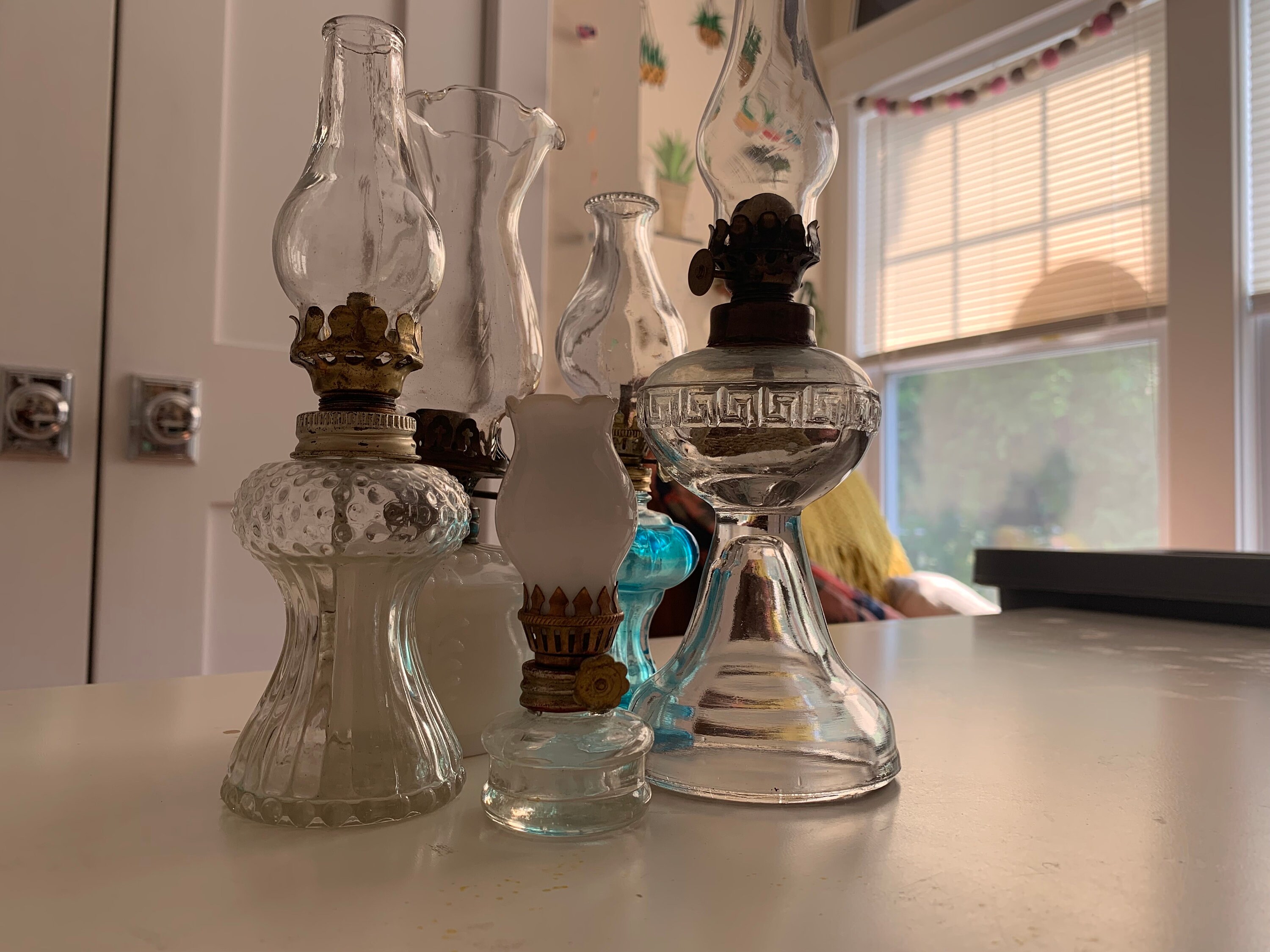 Vintage Mini Glass Oil Lamps Small Oil Lamps Oil Lanterns Etsy