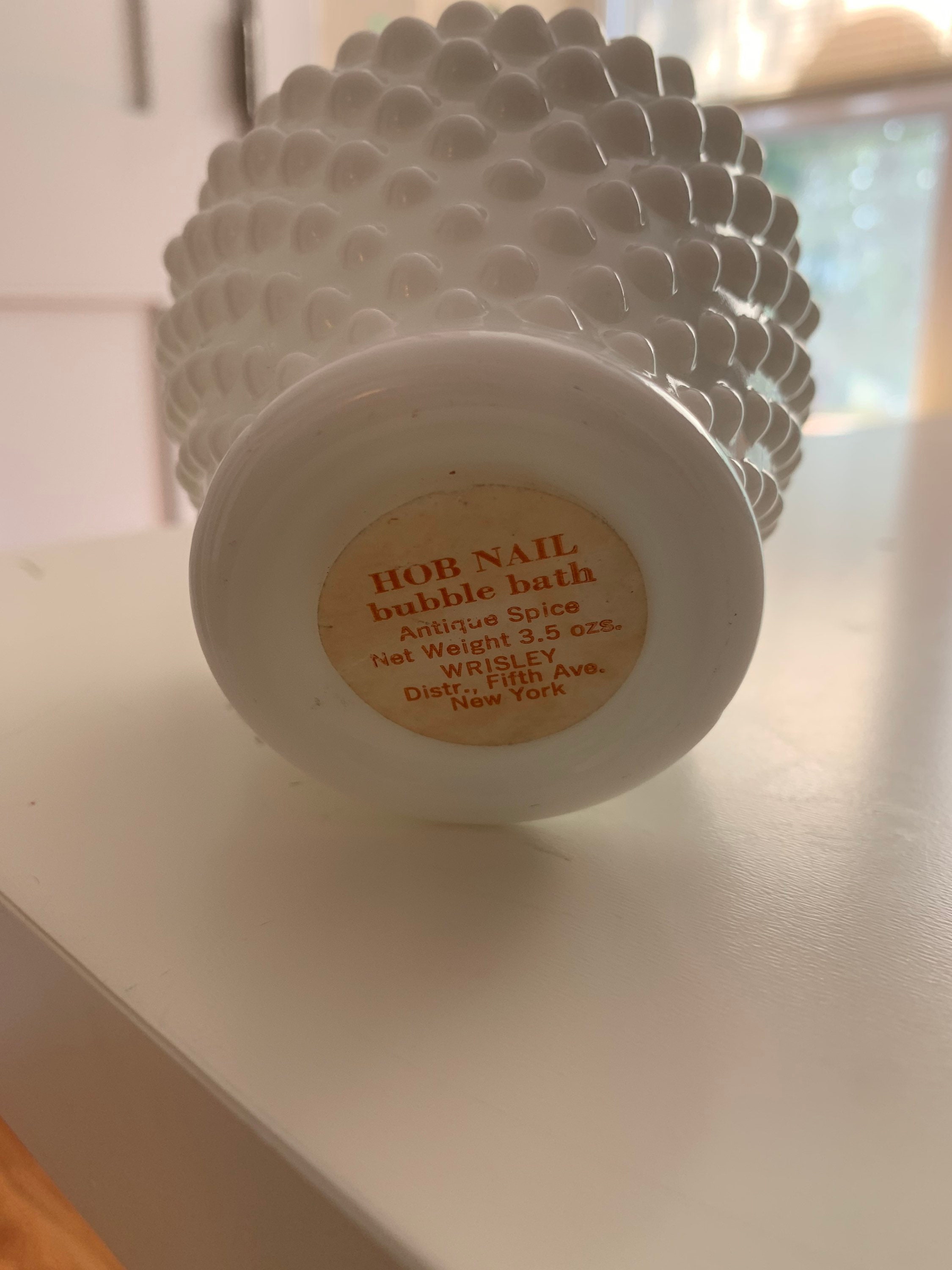 Fenton Vintage Hobnail White Milk Glass Vase Fenton Milk Glass Bubble