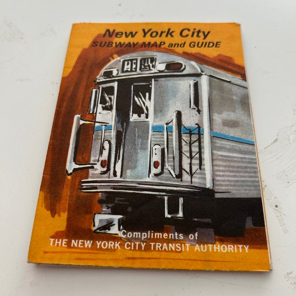 1967 New York City Subway Map and Guide; NYC Transit Authority Route Map; Safe, Fast, Reliable; Folded NYC Subway Map