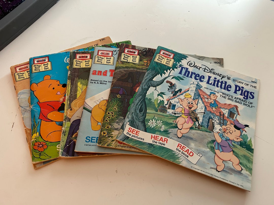 Walt Disney Vintage See Hear Read Books; Books Only, No Tapes; 1970's ...