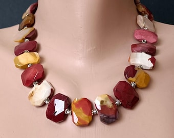 Collar grueso de jaspe Mookaite