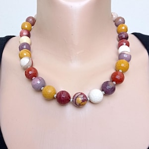 Colorful Mookaite Jasper necklace