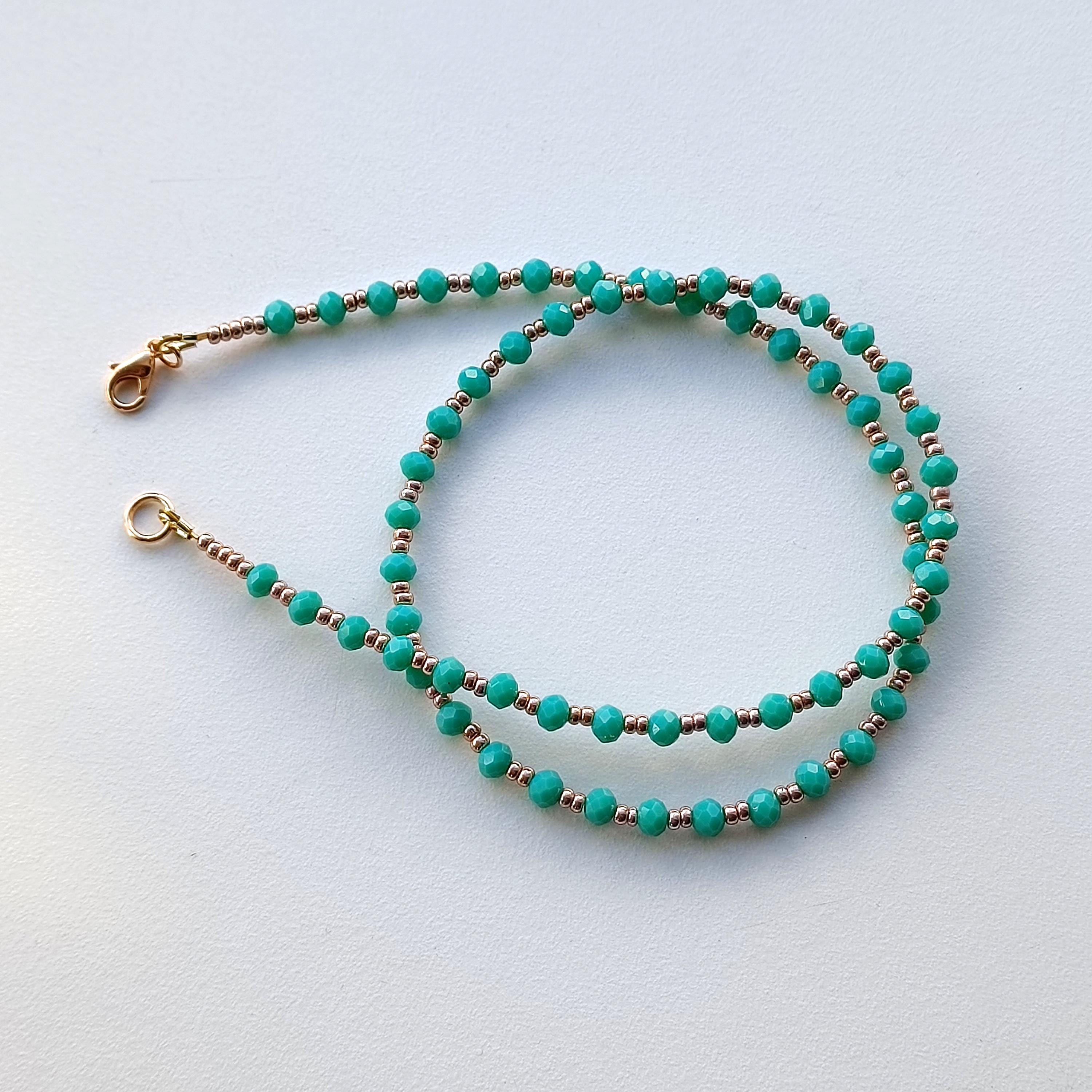 Collier Perles D'Eau Douce Naturelles – Bleu Turquoise & Blanc – Argent Sterling – Longueur 41-45 Cm – Fait Main