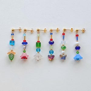 Mix Match earrings, colorful dangle earrings, Unique mismatched earrings, gift for her