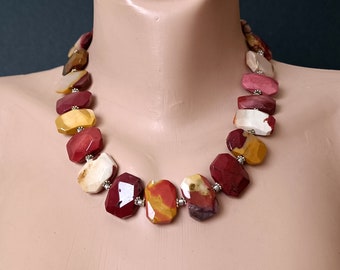 Mookaite Jasper chunky necklace