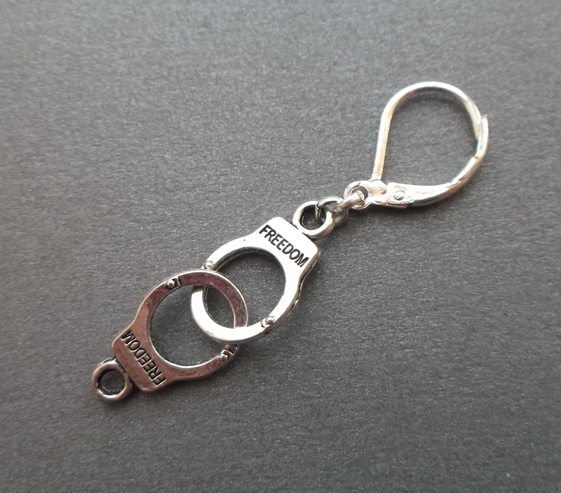 Mens Earrings Dangle Handcuffs/pirate Etsy