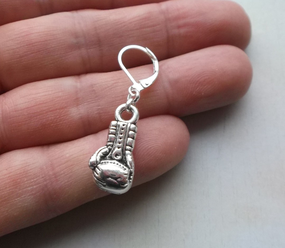 Silver Boxing Glove Dangle Silver Boxing Glove Earring Etsy