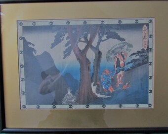 Japanese Woodblock Ando Hiroshige Tale of Chushingura Original