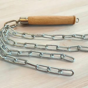 Chain Flogger: Stainless Steel with Oak Handle