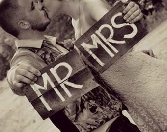 Mr. and Mrs. Reclaimed Wood Sign