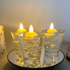 30 Pack de bougies flottantes blanches non parfumées - mariage, fête, pièce  maîtresse, piscine et spa