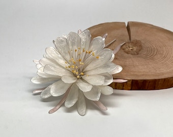 Night-blooming Cereus, Queen of the Night, Hair Pin Hairpin Handmade White Gift for Her Mom
