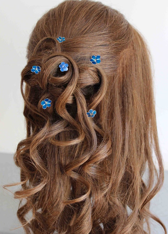 Handmade Hair Spiral Swirls Twists Pins Forget Me Not Etsy