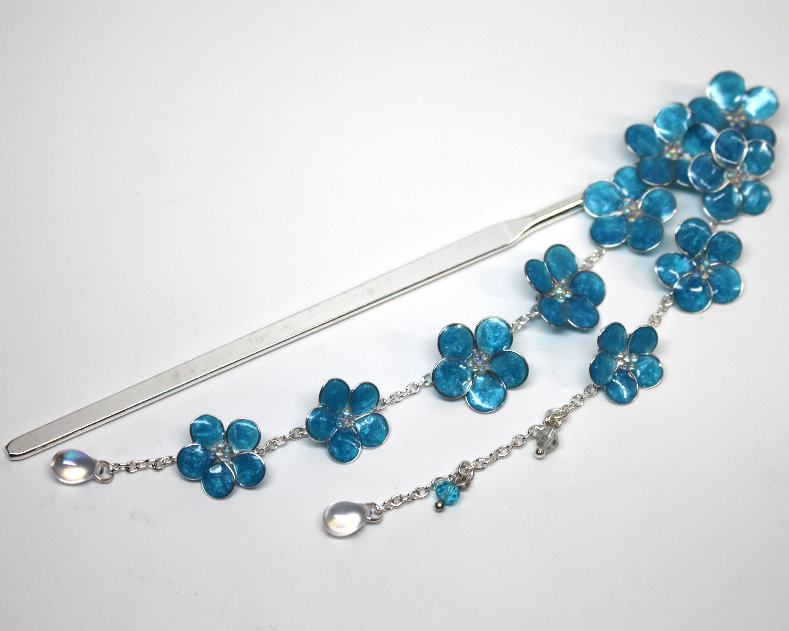 Forget-me-not Resin Japanese Tsumami Kanzashi Hair Stick Forget-me-not Resin Japanese Tsumami Kanzashi Hair Stick