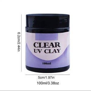 3D Resin UV Clay 100g Non-toxic for DIY Material Sculpting Handcraft, for Silicone Molds Clear, Suitable for all ages.