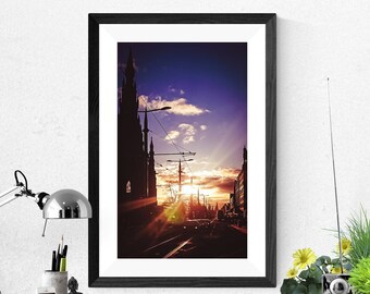 Princes Street Ablaze Photographic Print